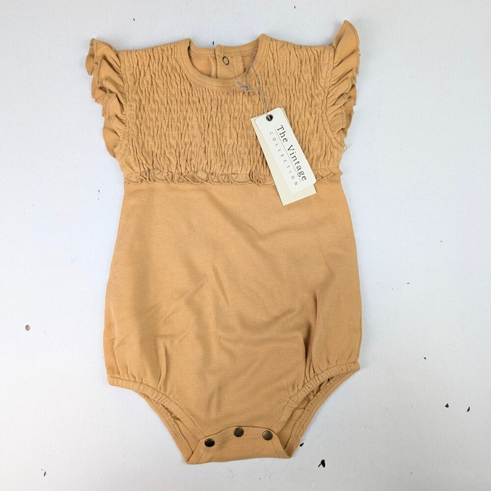 L'oved Baby Smocked Bodysuit Honey - Toddler 18-24 Months